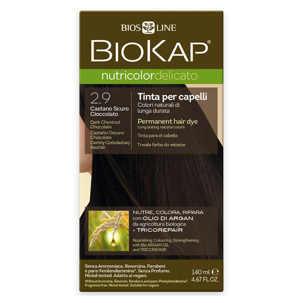 BIOKAP Barva na vlasy 2.9 Kaštan-čoko tmavá 140 ml