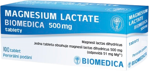 BIOMEDICA Magnesium lactate 500 mg 100 tablet