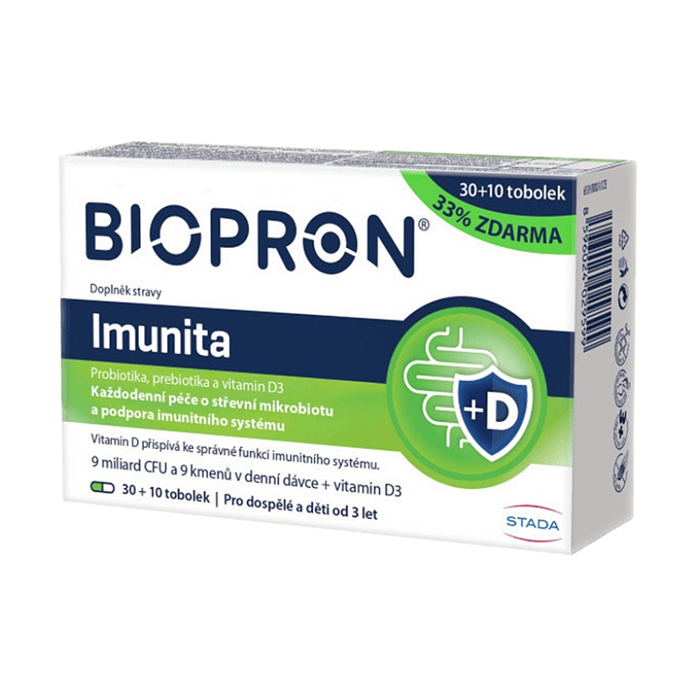 BIOPRON Immunita s vitaminem D 30+10 tobolek