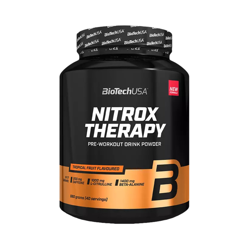 BioTech USA Nitrox Therapy 680g - modrý hrozen