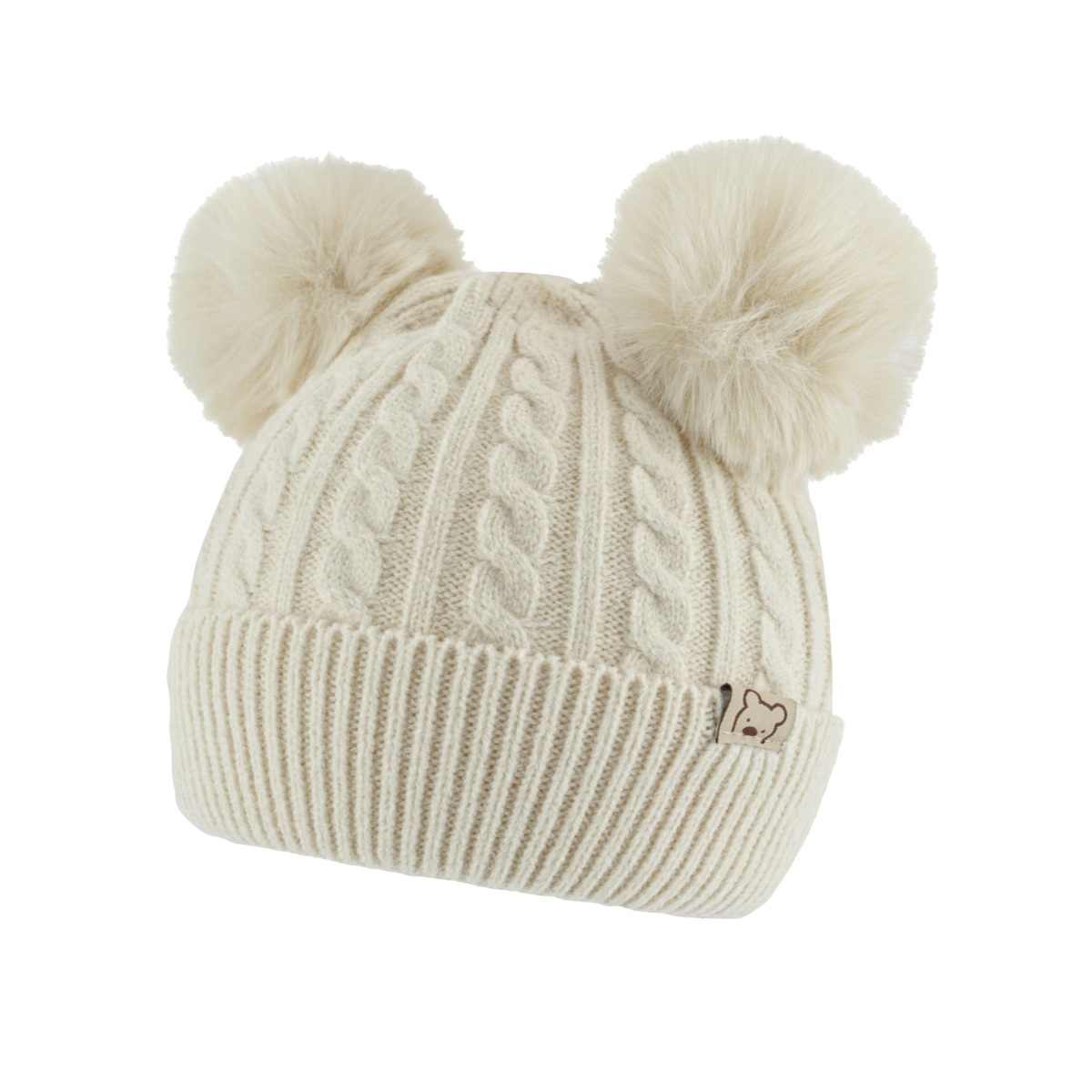 BN Pletená zimní čepice Bambulka - béžová, vel. 48-54 cm