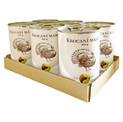 BOHEMIA PET FOOD Konzerva  krocaní maso ve vlastní šťávě pro psy 6x400g