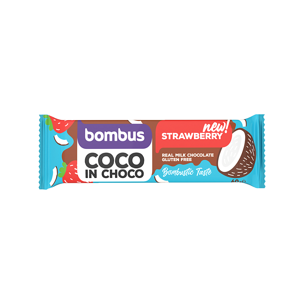 BOMBUS Coco in choco jahoda tyčinka 40 g