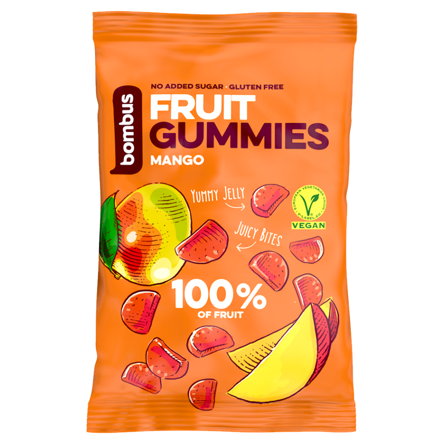 BOMBUS Fruit energy mango gummies 35 g