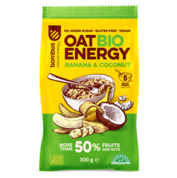 BOMBUS Oat energy banana & coconut ovesná kaše 300 g BIO