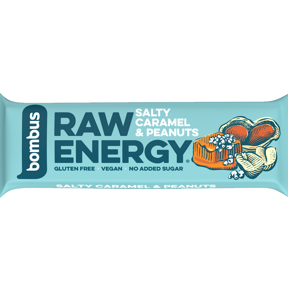 BOMBUS Raw energy salty caramel & peanuts 50 g