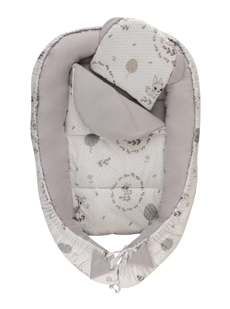 Bomimi HAGI Hnízdečko s polštářkem soft, KOLOUŠEK šedá