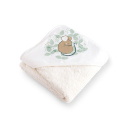 Bonjourbébé dětská bavlněná osuška s kapucí 100x100cm Spring Cottage I.