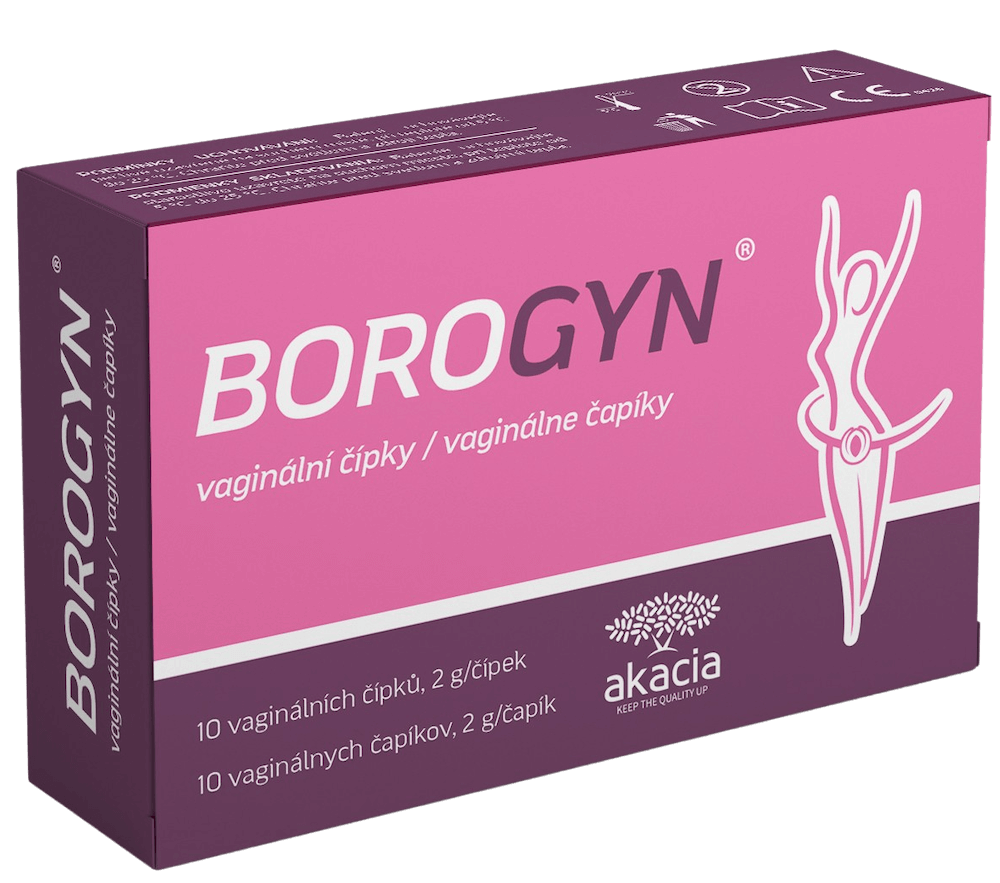 BOROGYN vaginální čípky 10 x 2 g