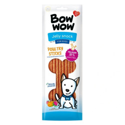 BOW WOW Jelly snack Drůbeží tyčinky pamlsky pro psy 10 ks