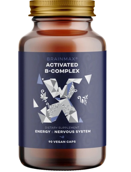 BRAINMAX Activated B-Complex, Aktivovaný B Komplex 90 kapslí