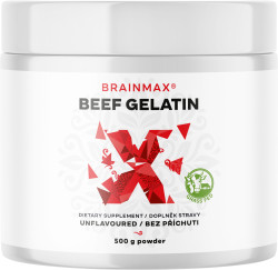 BRAINMAX Beef Gelatin, Grass-fed hovězí želatina 500 g