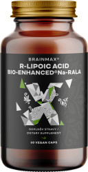 BRAINMAX Bio-Enhanced® Na-RALA, aktivní kyselina lipoová 60 kapslí
