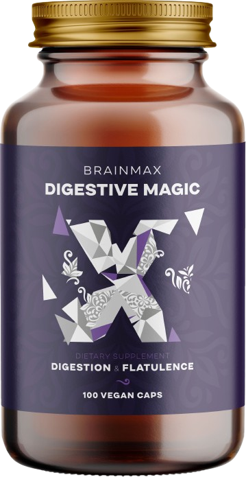 BRAINMAX Digestive Magic, Trávicí Enzymy 100 kapslí