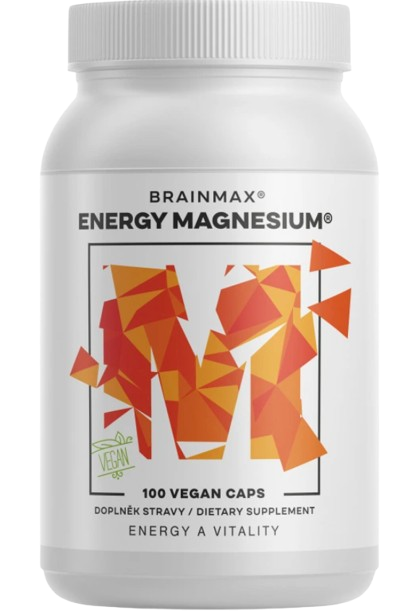 BRAINMAX Energy Magnesium®, 1000 mg, Hořčík Malát 200 mg, 100 kapslí
