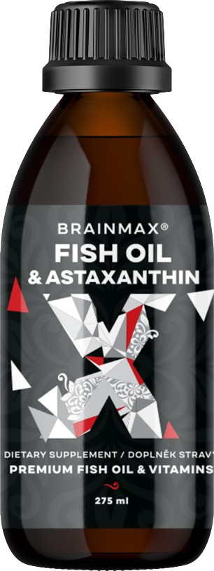 BRAINMAX Fish Oil & Astaxanthin, Super Omega 3 275 ml
