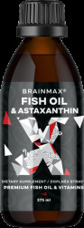 BRAINMAX Fish Oil & Astaxanthin, Super Omega 3 275 ml