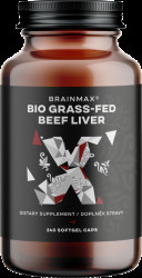 BRAINMAX Grass-Fed Beef liver, hovězí játra 240 kapslí