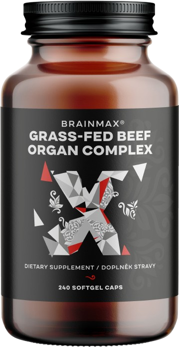 BRAINMAX Grass-Fed Beef Organ complex, hovězí orgány 240 kapslí
