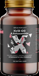 BRAINMAX Krill Oil s astaxanthinem 100 kapslí