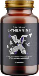 BRAINMAX L-Theanine, L-theanin v prášku 90 g