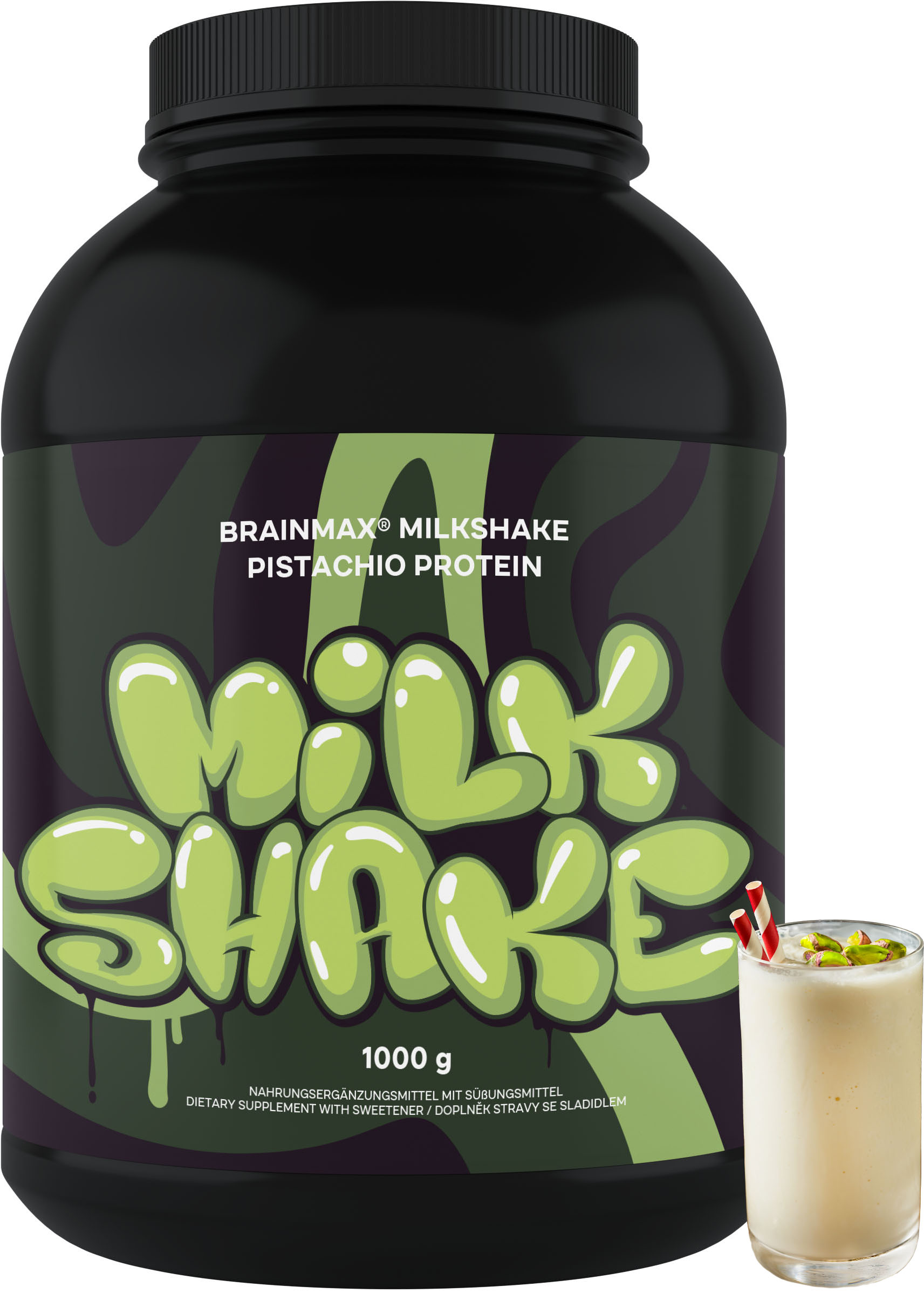 BRAINMAX Milkshake Protein Pistácie 1000 g