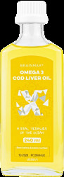 BRAINMAX Omega 3, Olej z tresčích jater, citrón 240 ml