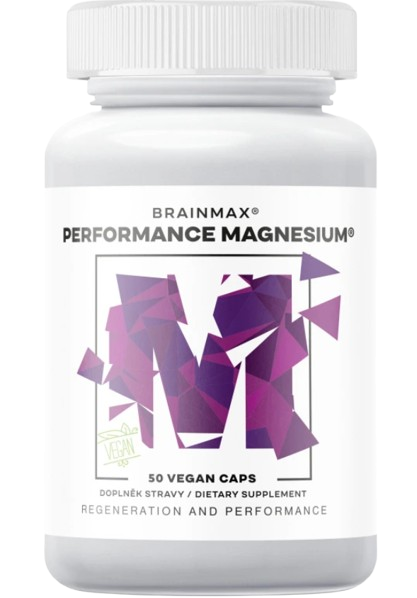 BRAINMAX Performance Magnesium®, 1000 mg, Hořčík 200 mg + Vitamín B6 P5P, 50 kapslí