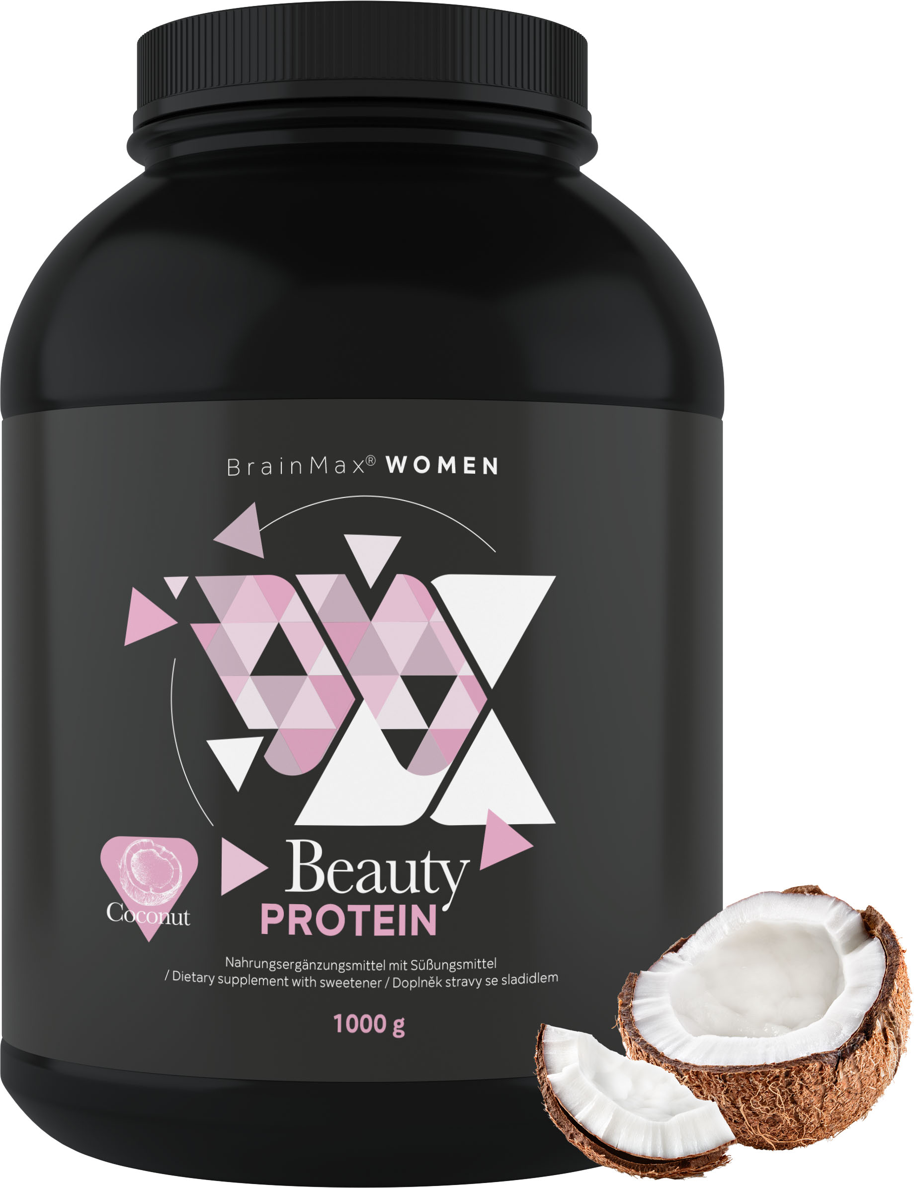 BRAINMAX Protein pro ženy s kolagenem, keratinem a vitamíny kokos 1000 g