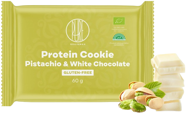 BRAINMAX PURE Protein Cookie - Pistácie & Bílá čokoláda 60 g