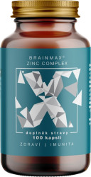BRAINMAX Zinc Complex, Zinek, Selen, Měď a Kurkuma 100 kapslí