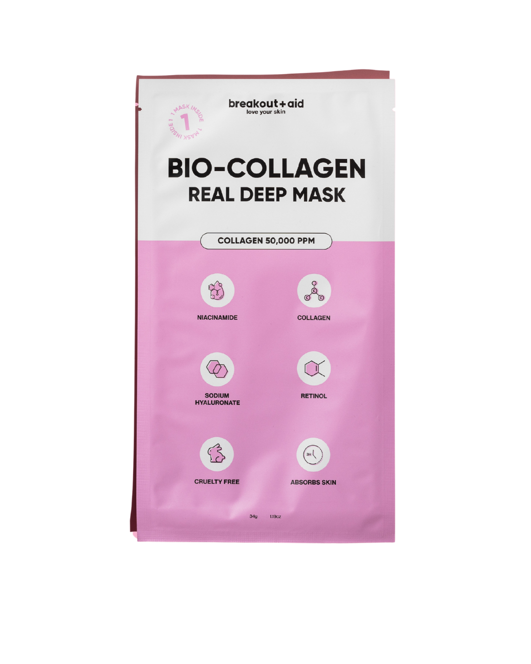 BREAKOUT+AID Noční hloubkově působící pleťová maska s kolagenem