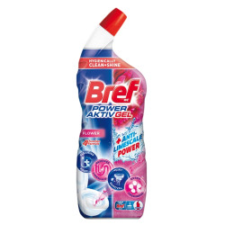 BREF Power Aktiv gel WC čistič Flower 700 ml