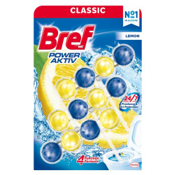 BREF Power Aktiv Tuhý WC blok Lemon 3 x 50 g