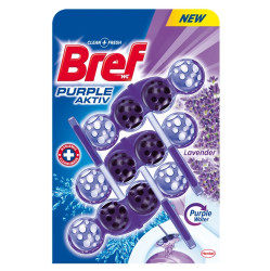 BREF Purple Aktiv Tuhý WC block Lavender 3 x 50 g