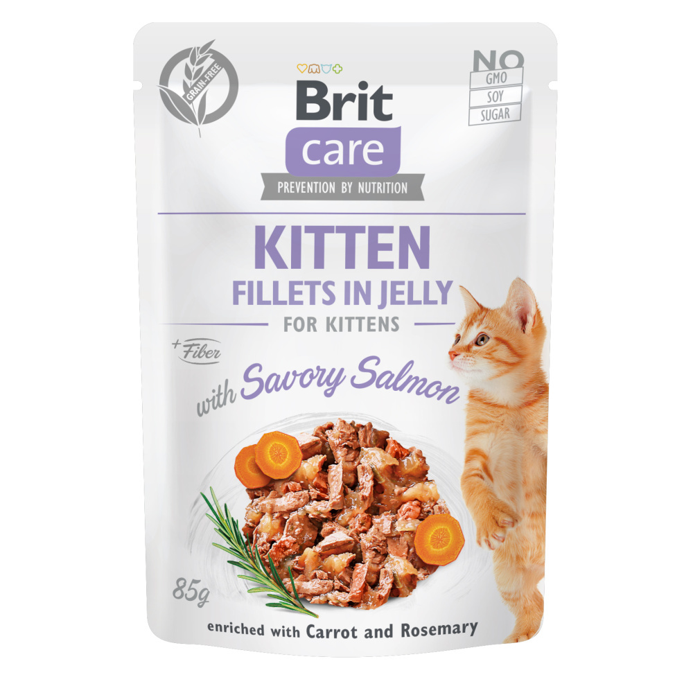 Brit Care Cat Kitten - Fillets in Jelly with Savory Salmon 85 g