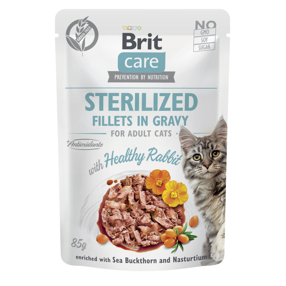 Brit Care Cat Sterilized - Fillets in Gravy w/Healthy Rabbit 85 g