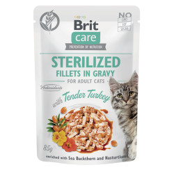 Brit Care Cat Sterilized - Fillets in Gravy with Tender Turkey 85 g