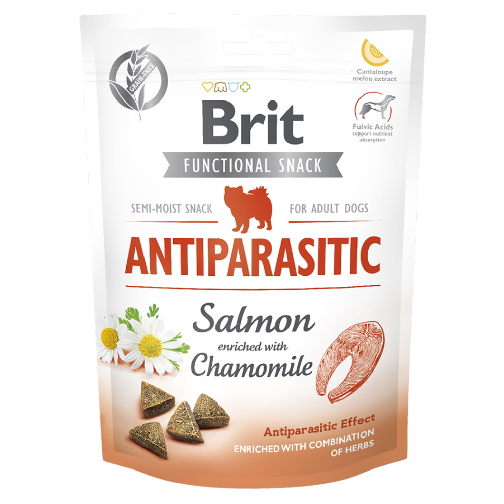 BRIT Care Functional Snack Antiparasit Salmon s lososem a heřmánkem pro psy 150 g