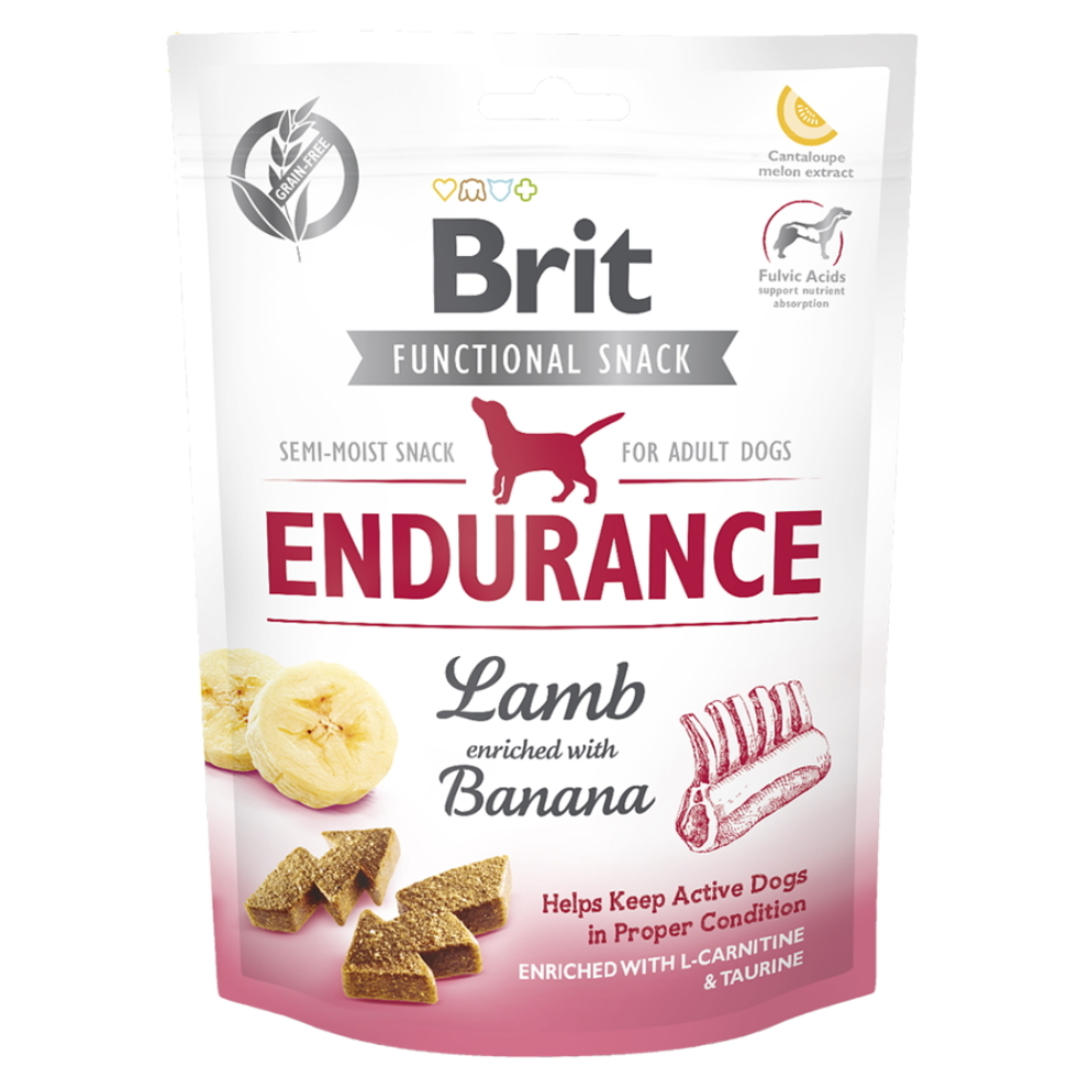 BRIT Care Functional Snack Endurance Lamb s jehněčím a banánem pro psy 150 g
