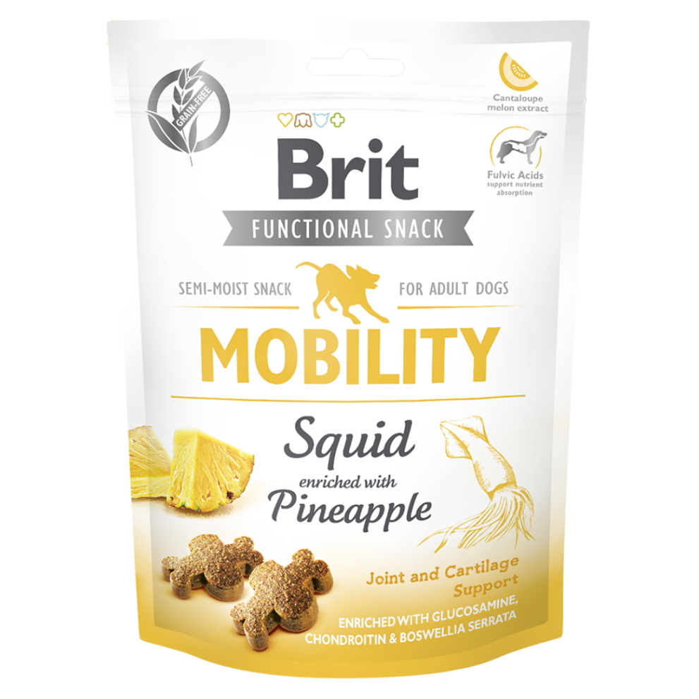 BRIT Care Functional Snack Mobility Squid s olihní a ananasem pro psy 150 g