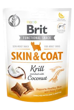 BRIT Dog Functional Snack Skin and Coat Krill 150 g