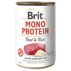BRIT Mono Protein Beef & Rice konzerva pro psy 400 g