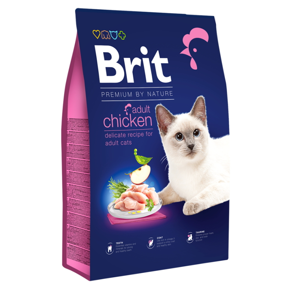 BRIT Premium by Nature Adult Chicken granule pro kočky, Hmotnost balení: 8 kg