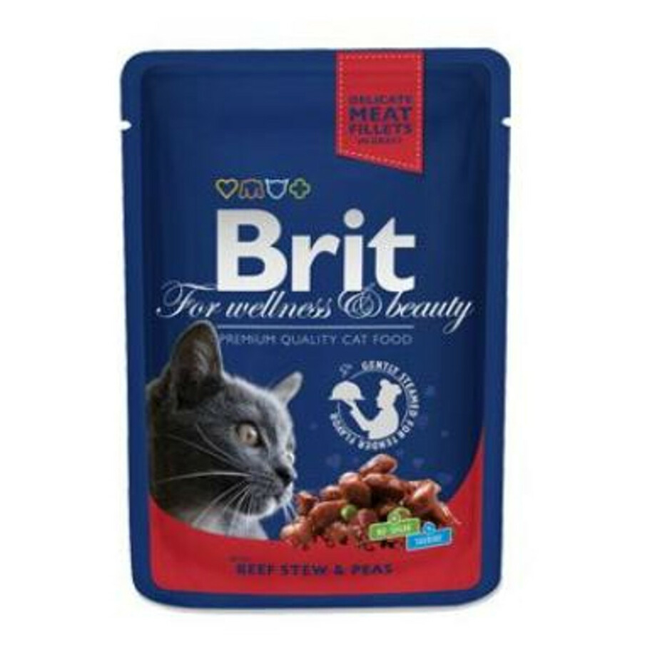 BRIT Premium Cat kapsa with Beef Stew & Peas 100 g