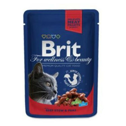 BRIT Premium Cat kapsa with Beef Stew & Peas 100 g