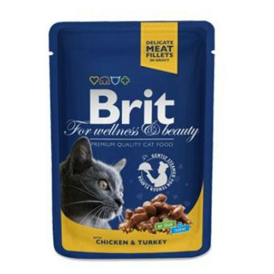 BRIT Premium Cat kapsa with Chicken & Turkey 100 g