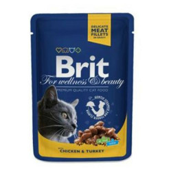 BRIT Premium Cat kapsa with Chicken & Turkey 100 g