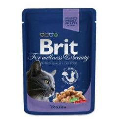 BRIT Premium Cat kapsa with Cod Fish 100 g