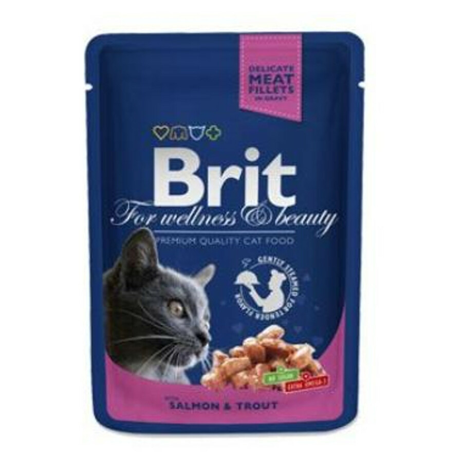 BRIT Premium Cat kapsa with Salmon & Trout 100 g